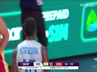 男篮亚洲杯印度VS中国20250807