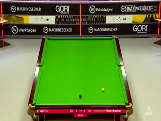 斯诺克德国大师赛16进8 吴宜泽5-2亚历山大乌森巴赫  20250131封面图