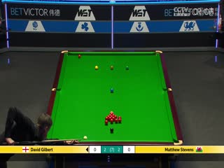 斯诺克威尔士公开赛32进16 大卫吉尔伯特3-4马修史蒂文斯  20250213封面图