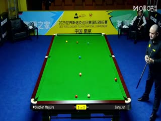 2025斯诺克国际锦标赛16进8 江俊4-6斯蒂芬马奎尔 20251105封面图