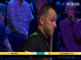 斯诺克英锦赛正赛32进16轮次 马克艾伦1-6斯科特唐纳森 20251202封面图